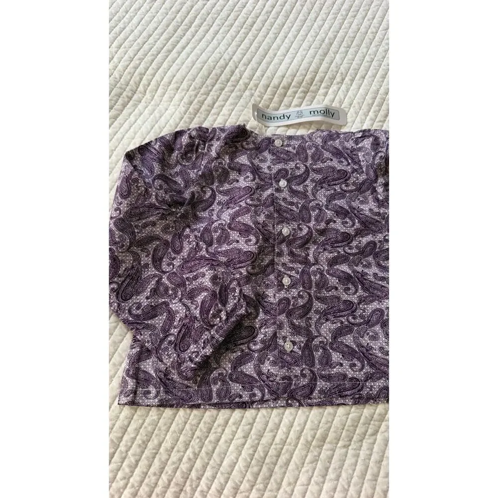 Nandy & Molly Baby Purple Paisley 2-Piece Top & Bloomers Set NWT 0-3 m